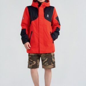Contrast Color Waterproof 3-In-1 Ski Snow Jacket Puffer Liner Insulated