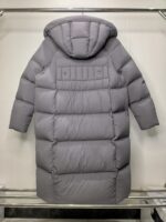 High-Grade Gray Long Women's Puffer Jacket Coat for Warm Suitable for Winter - Image 3