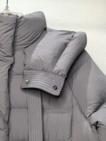 High-Grade Gray Long Women's Puffer Jacket Coat for Warm Suitable for Winter - Image 4