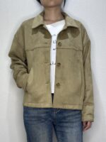 Women's Basical Simple Suede Coat Jacket - Image 2