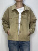 Women's Basical Simple Suede Coat Jacket - Image 3
