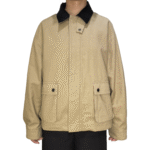 Women's Retro Style Workwear Jacket with Contrast Colors Coats - Image 3