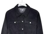 Black Corduroy Fine-textured Women's Casual Jacket - Image 4