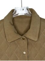 Women's Vintage Eco-Friendly Breathable Velour Quilted Jacket 2026 New Fashion Retro Loose Regular Sleeve Trendy Elegant - Image 4