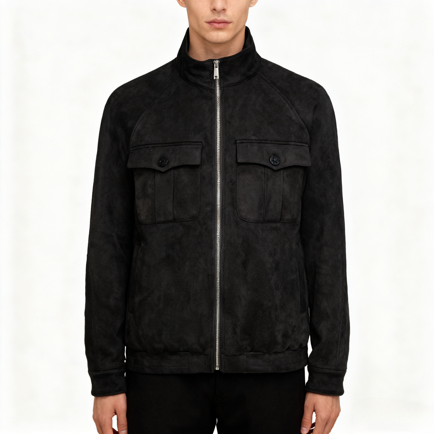 72 Black Men's Suede Jacket - Image 1
