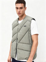 Customized Men's High Quality Fluffy Padding Vest Warm Winter Outer Wear Casual Style Windproof Breathable Zipper Closure