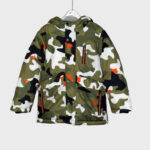Boys' Mid-Length Camouflage Garment Dyed 100% Polyester Padded Jacket - Imagen 3