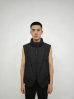 Men's Work Vest-Polyester Waterproof Windproof Quilted Utility Outerwear with Multi-Pockets