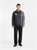 Men’s Split Color Streetwear Padded Coach Jacket