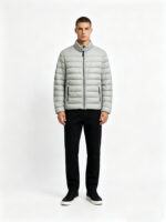 Men's Lightweight Quilted Jacket with Stand Collar