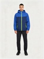Men’s Color Block Hooded Outdoor Windbreaker Jacket