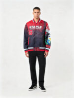 Men’s Gradient Graphic Baseball Bomber Jacket