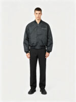 Men’s Oversized Black MA-1 Bomber Flight Jacket