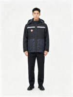 First Aid Cross Reflective Stripe Color Block Hooded Work Shell Jacket