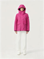 Women's Fuchsia Hooded Outdoor Padded Jacket