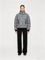 Women's Vintage Plaid Short Puffer Coat