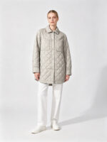 Women’s Diamond‑Quilted Shirt‑Style Padded Coat