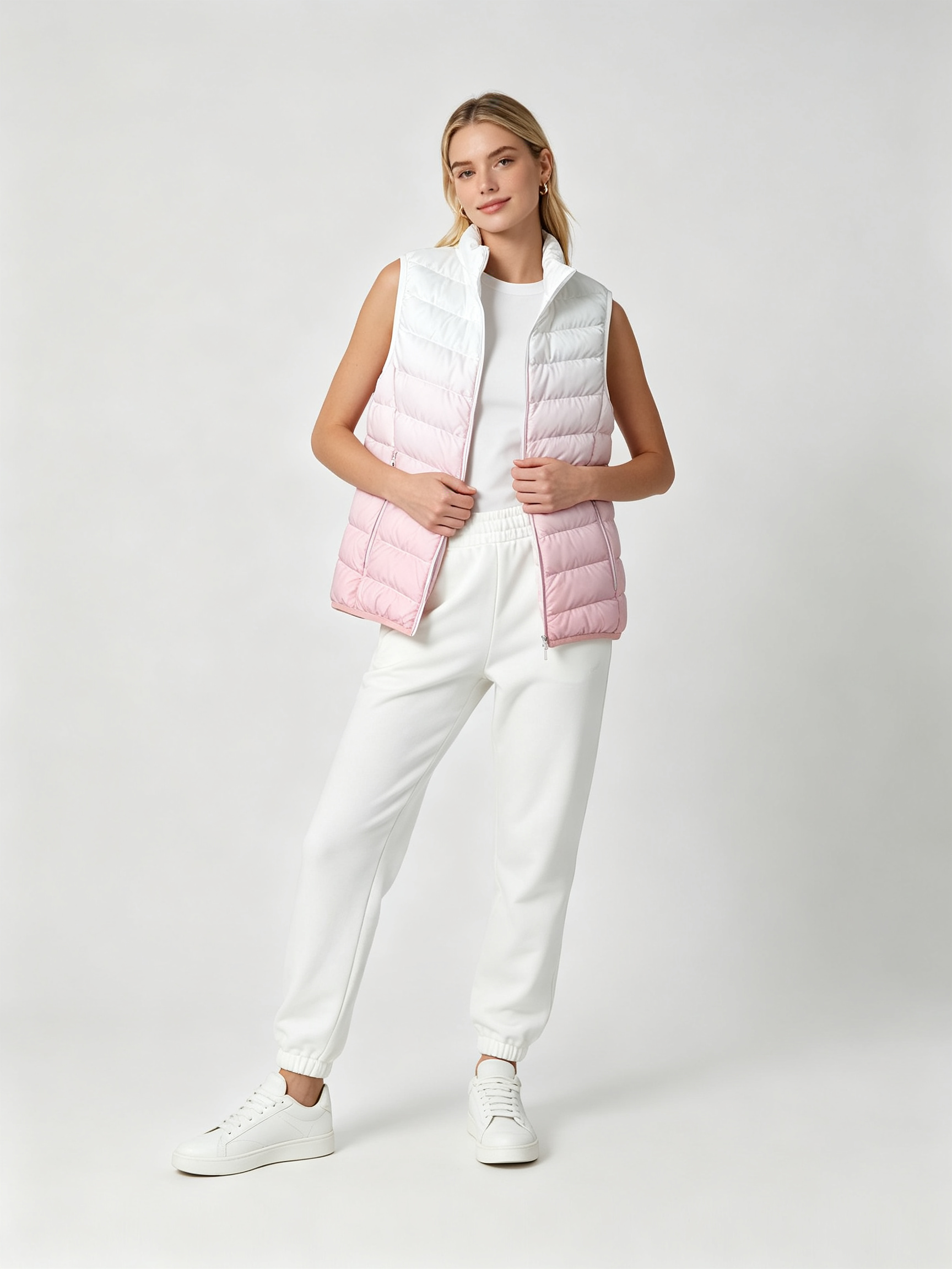 43-2 Women's Gradient Stand‑Collar Padded Vest - Image 1