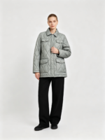 Women's Diamond‑Quilted Collared Light Padded Jacket